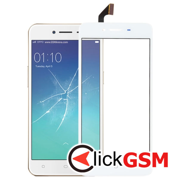 Piesa Piesa Sticla Cu Touchscreen White Oppo A37 1xme