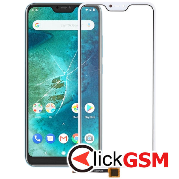 Piesa Piesa Sticla Cu Touchscreen White Xiaomi Redmi 6 Pro 4p5d