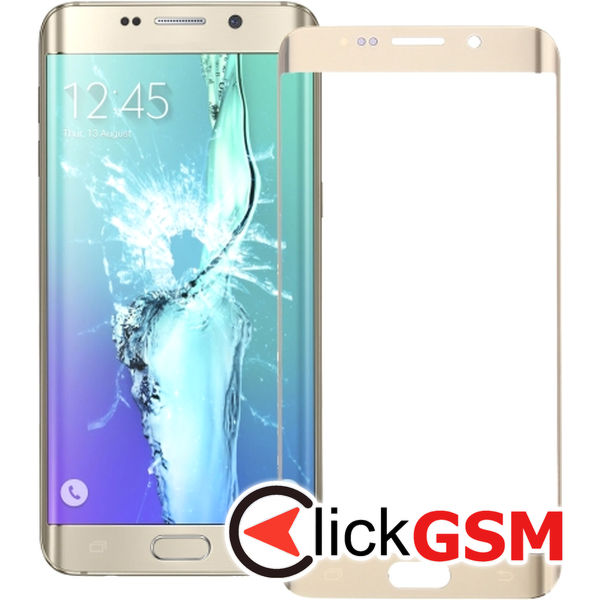 Piesa Piesa Sticla Gold Samsung Galaxy S6 Edge.plus 4e89