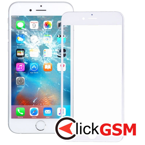 Piesa Sticla White Apple Iphone 6s 4fn4