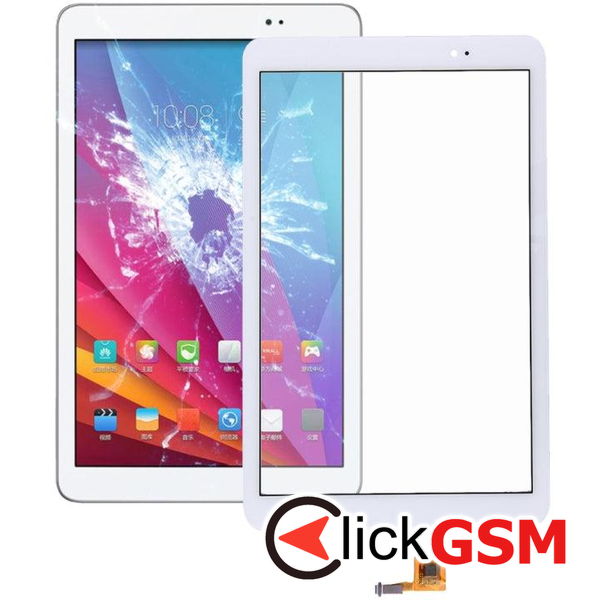 Piesa Sticla White Huawei Mediapad T1 10 Ku8