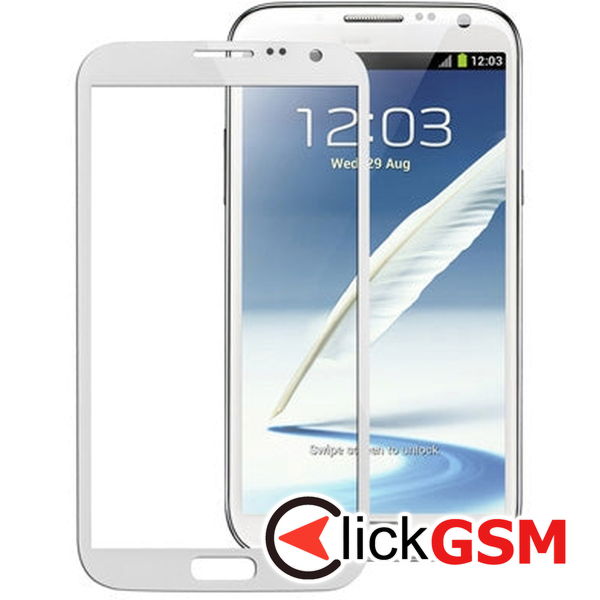 Piesa Sticla White Samsung Galaxy Note 2 4cgt