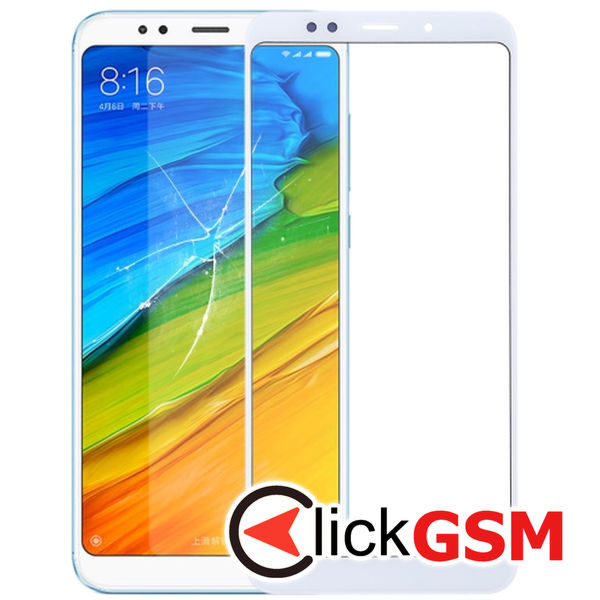 Piesa Piesa Sticla White Xiaomi Redmi 5 Plus 1yf1