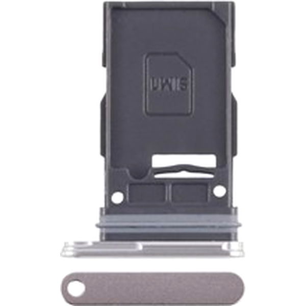 Suport SIM Argintiu Samsung Galaxy S24 · For Samsung Galaxy S24 S921 / S24+ S926 SIM Tray Holder Replacement (Without Logo) - Silver