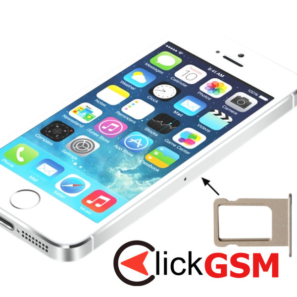 Piesa Piesa Suport Sim Auriu Apple Iphone 5s 4fc9