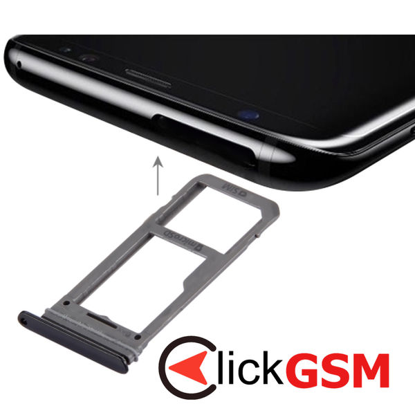 Piesa Piesa Suport Sim Black Samsung Galaxy S8 4d39