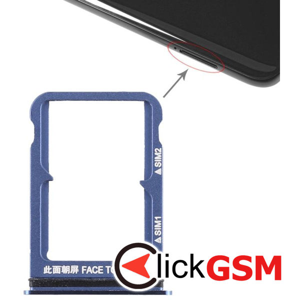 Piesa Piesa Suport Sim Blue Xiaomi Mi 8 1z5f