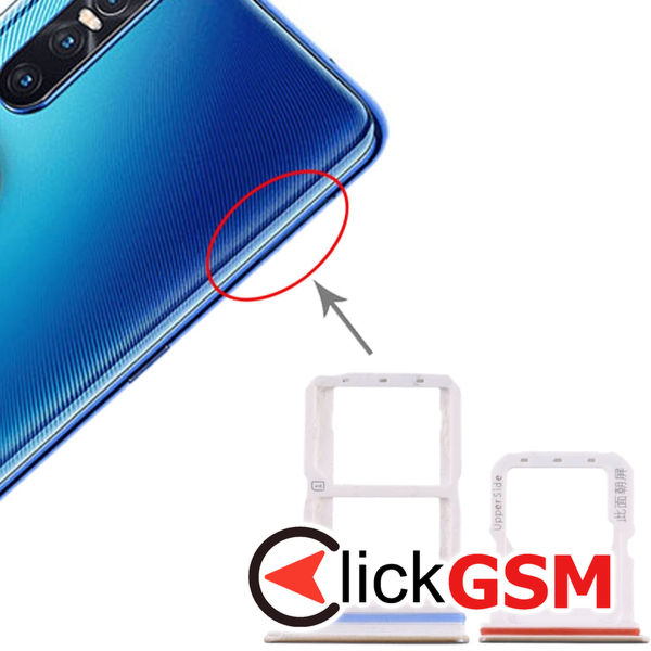 Piesa Suport Sim Cu Suport Card Argintiu Vivo S1 Pro 1zwj