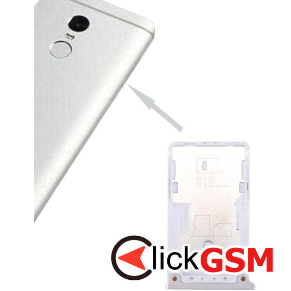 Piesa Piesa Suport Sim Cu Suport Card Argintiu Xiaomi Redmi 4 1z4z