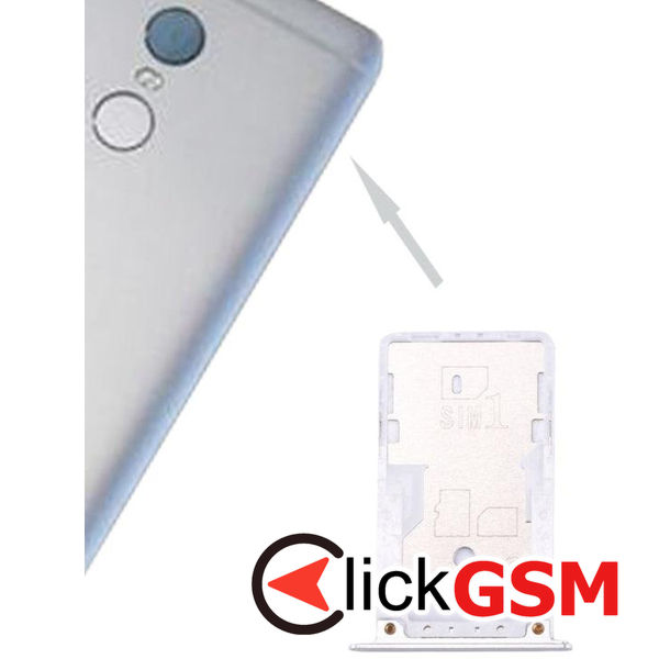 Piesa Piesa Suport Sim Cu Suport Card Argintiu Xiaomi Redmi Note 4 1z4n