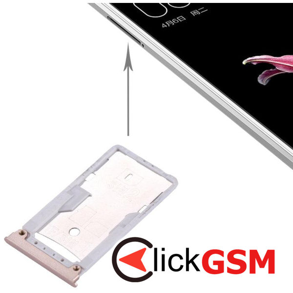 Piesa Piesa Suport Sim Cu Suport Card Auriu Xiaomi Mi Max 1z59