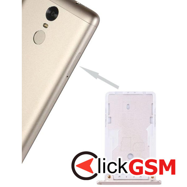 Piesa Suport Sim Cu Suport Card Auriu Xiaomi Redmi Note 3 1z4r