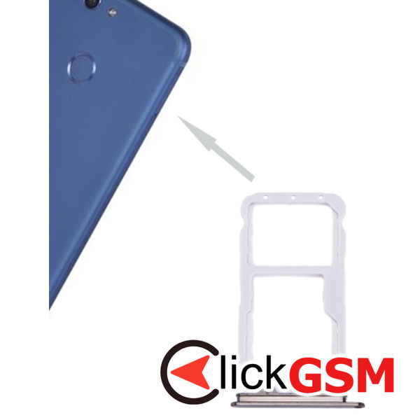 Piesa Piesa Suport Sim Cu Suport Card Black Huawei Nova 2 2aol