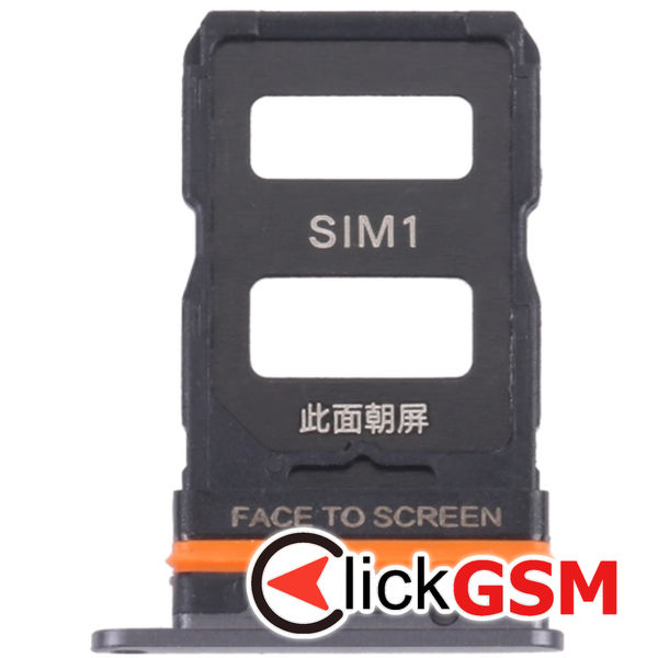 Piesa Piesa Suport Sim Cu Suport Card Black Xiaomi 12 2vrv