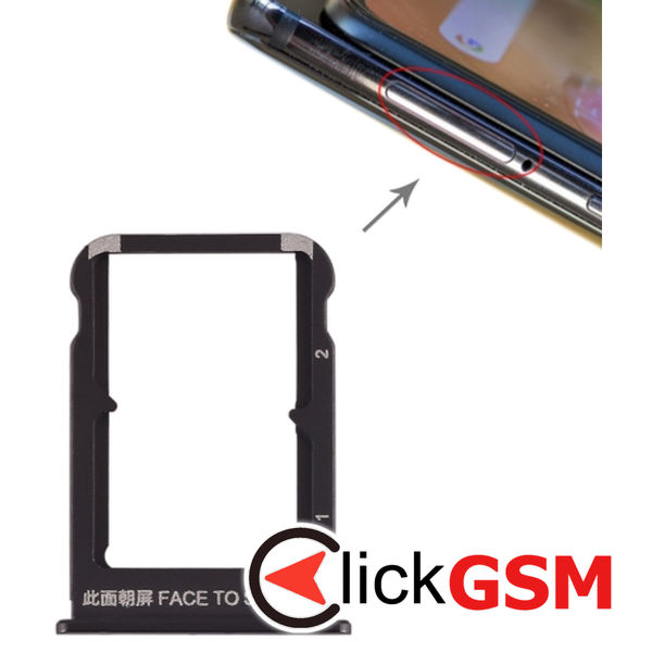 Piesa Piesa Suport Sim Cu Suport Card Black Xiaomi Mi Mix 3 1z0b