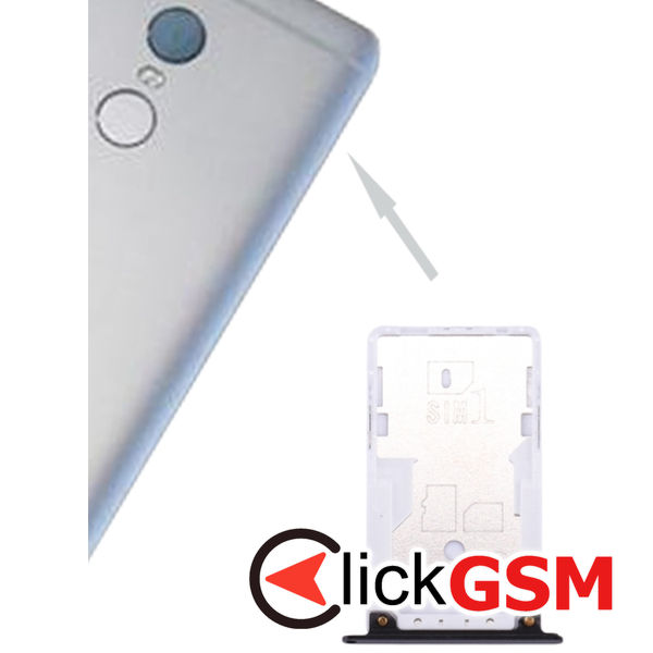 Piesa Suport Sim Cu Suport Card Black Xiaomi Redmi Note 4 1z4a