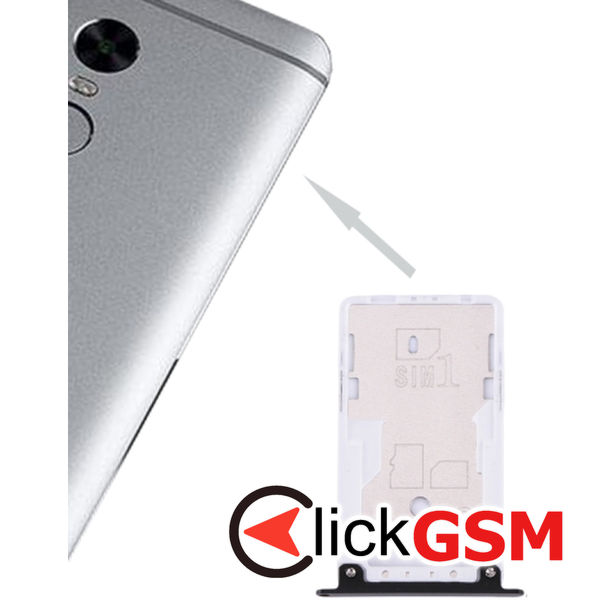 Piesa Piesa Suport Sim Cu Suport Card Black Xiaomi Redmi Note 4x 1z4l