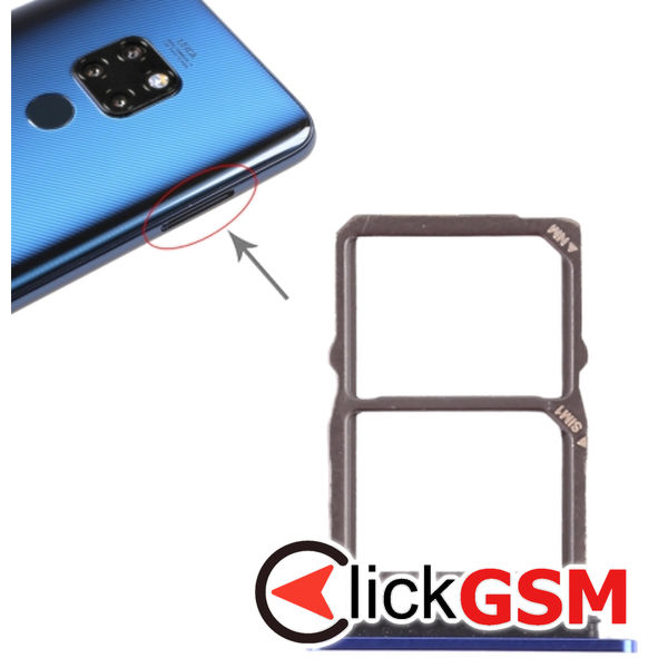 Piesa Suport Sim Cu Suport Card Blue Huawei Mate 20 2dvg