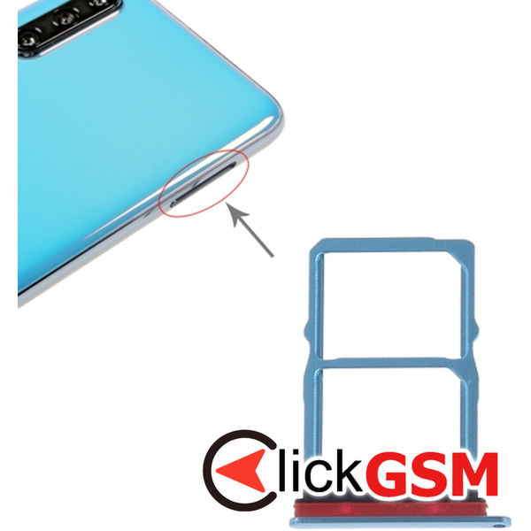 Piesa Piesa Suport Sim Cu Suport Card Blue Huawei P30 2b85