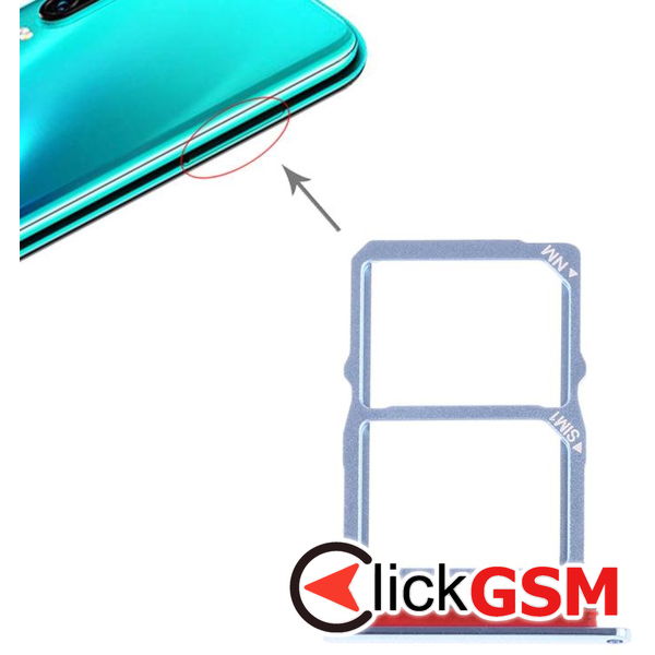 Piesa Piesa Suport Sim Cu Suport Card Blue Huawei P30 2b98