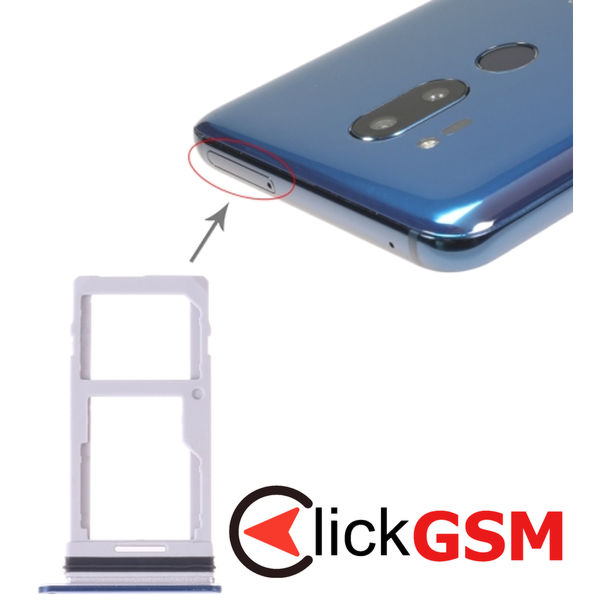 Piesa Piesa Suport Sim Cu Suport Card Blue Lg G7 Thinq 266m