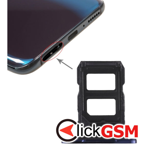 Piesa Piesa Suport Sim Cu Suport Card Blue Oppo R17 Pro 1x1h