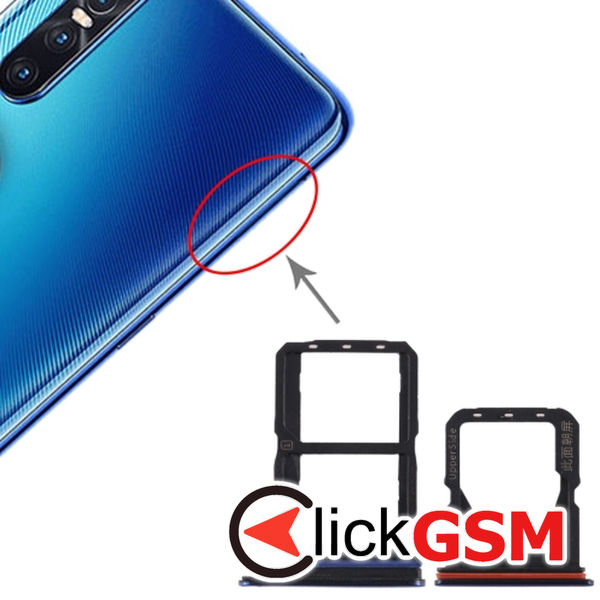 Piesa Piesa Suport Sim Cu Suport Card Blue Vivo S1 Pro 1zwl