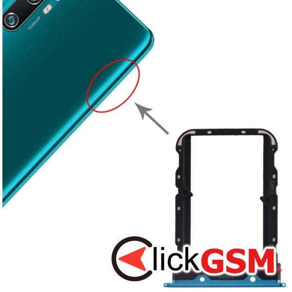 Piesa Piesa Suport Sim Cu Suport Card Blue Xiaomi Mi Cc9 Pro 1z0c