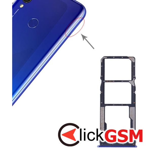 Piesa Piesa Suport Sim Cu Suport Card Blue Xiaomi Redmi 7 1z43