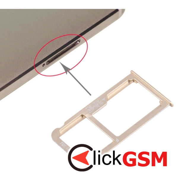 Piesa Piesa Suport Sim Cu Suport Card Gold Huawei Mate 8 2a1d