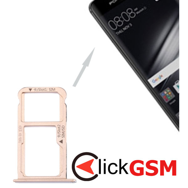 Piesa Piesa Suport Sim Cu Suport Card Gold Huawei Mate 9 2aox