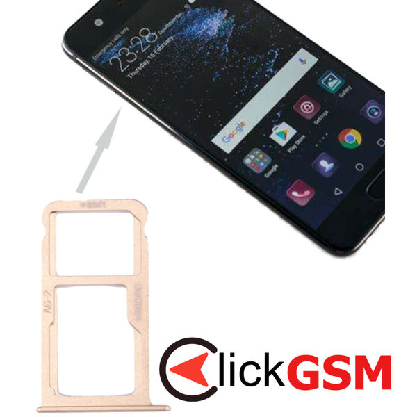 Piesa Suport Sim Cu Suport Card Gold Huawei P10 Plus 2aok