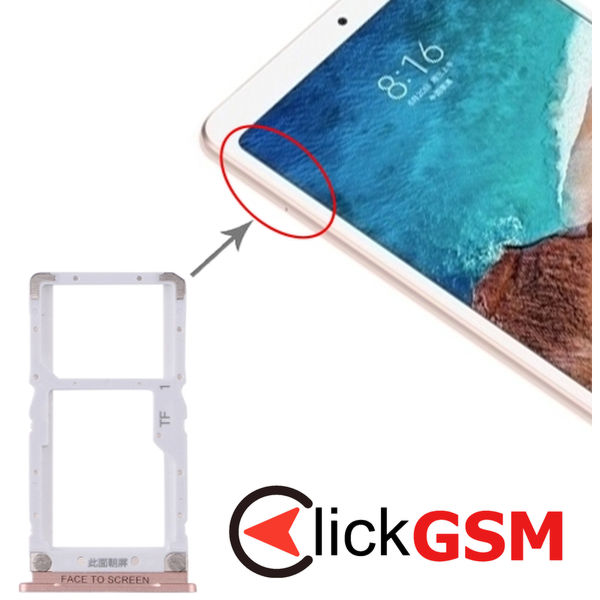 Piesa Piesa Suport Sim Cu Suport Card Gold Xiaomi Mi Pad 4 1z48