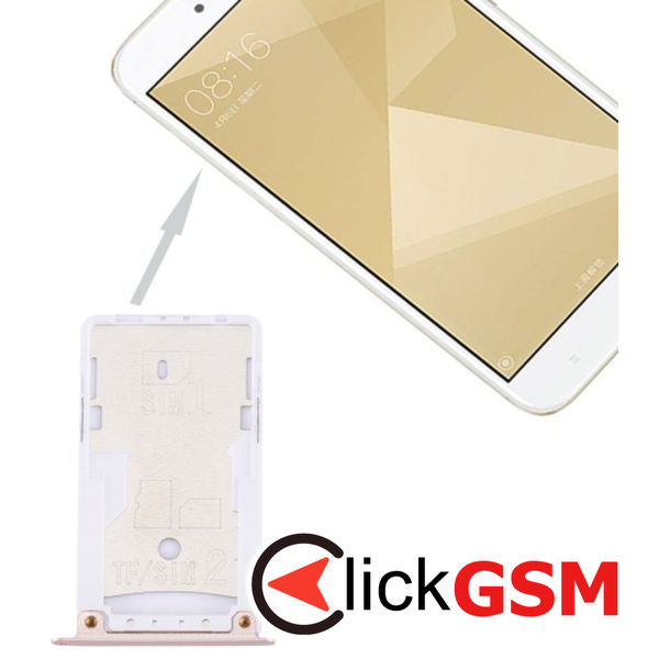 Piesa Piesa Suport Sim Cu Suport Card Gold Xiaomi Redmi 4x 1z4v