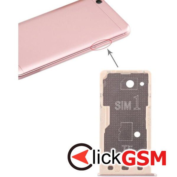 Piesa Suport Sim Cu Suport Card Gold Xiaomi Redmi 5a 1z69