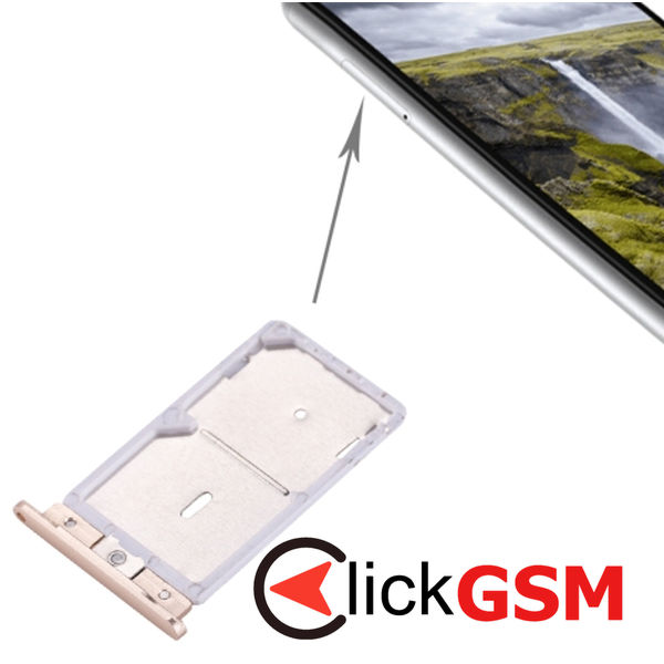 Piesa Piesa Suport Sim Cu Suport Card Gold Xiaomi Redmi Note 3 1z4u