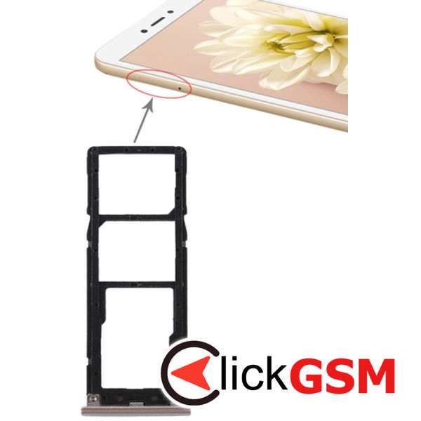 Piesa Piesa Suport Sim Cu Suport Card Gold Xiaomi Redmi Note 5a 1z61