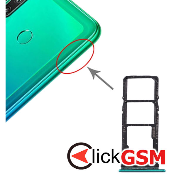 Piesa Suport Sim Cu Suport Card Green Huawei P40 Lite E 2dwl