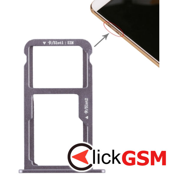 Piesa Suport Sim Cu Suport Card Grey Huawei G9 Plus 2e09