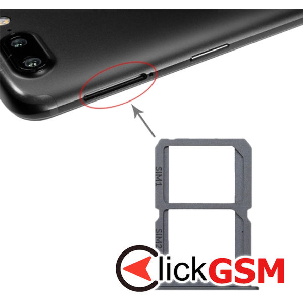 Piesa Suport Sim Cu Suport Card Grey Oneplus 5t 221y