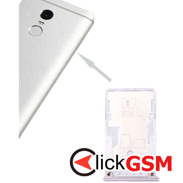 Piesa Suport Sim Cu Suport Card Grey Xiaomi Redmi 4 1z4k