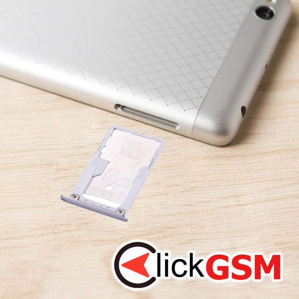 Piesa Suport Sim Cu Suport Card Gri Xiaomi Redmi 3 1z54