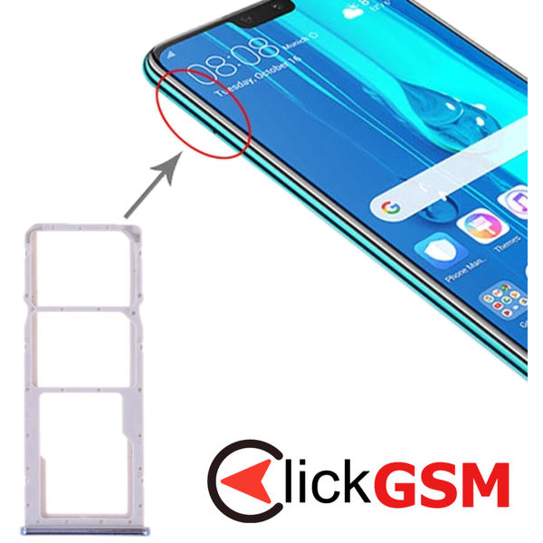 Piesa Suport Sim Cu Suport Card Huawei Y9 2019 2dw7