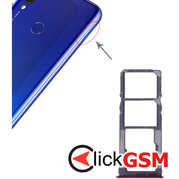 Piesa Suport Sim Cu Suport Card Magenta Xiaomi Redmi 7 1z42