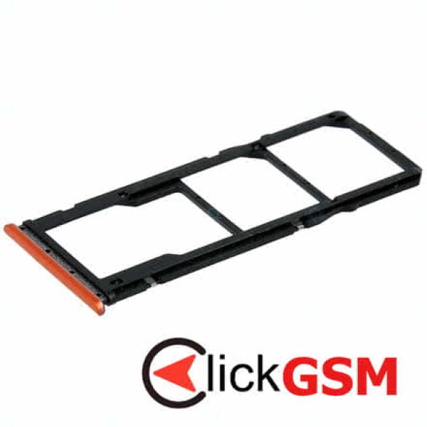 Piesa Suport Sim Cu Suport Card Micro Sd Portocaliu Xiaomi Redmi 9t Wlk