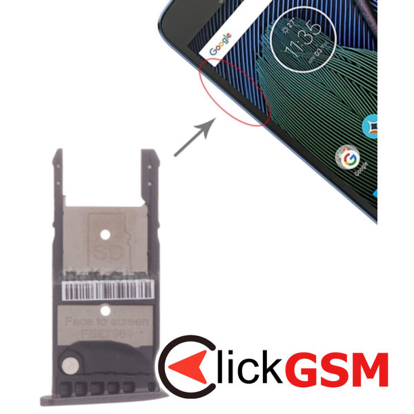 Piesa Suport Sim Cu Suport Card Motorola Moto G5 Plus 22vq