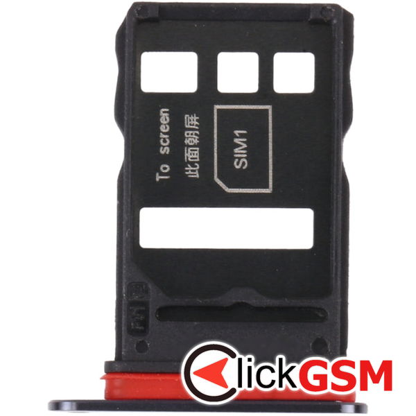 Piesa Suport Sim Cu Suport Card Negru Honor V40 5g 2buw