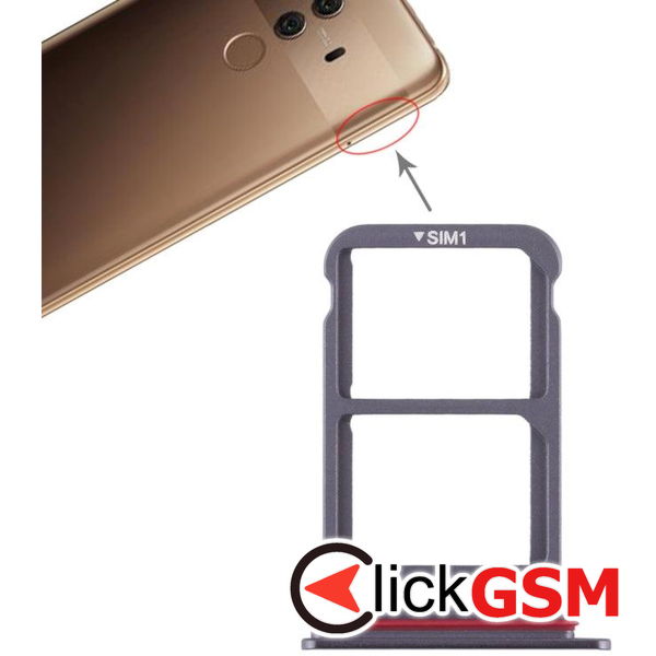 Piesa Piesa Suport Sim Cu Suport Card Negru Huawei Mate 10 Pro 2dud