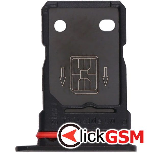 Piesa Suport Sim Cu Suport Card Negru Oneplus 9r 5g 221f