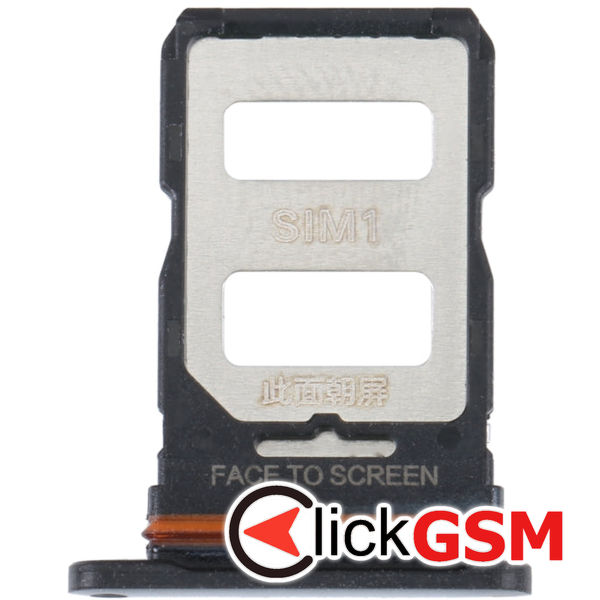 Piesa Suport Sim Cu Suport Card Negru Xiaomi Civi 2 2v15